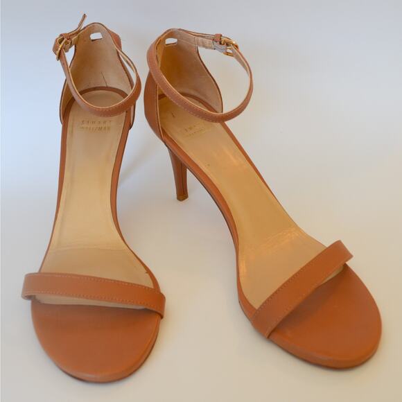 Stuart Weitzman Nunakedstraight Strap Sandal Heel - Picture 2 of 8